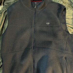 Mens Navy Blue Fleece Vineyard Vines Vest Size L